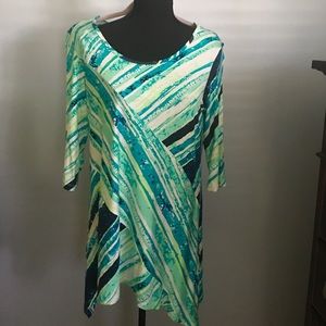 Long & Stretch Ocean Colored Blouse